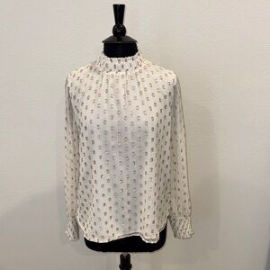 Loft Cream / Gold Sheer Women’s Top